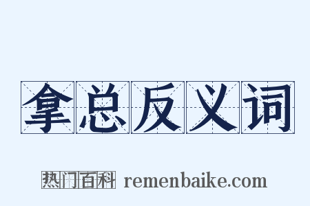 拿总反义词是什么意思的图片